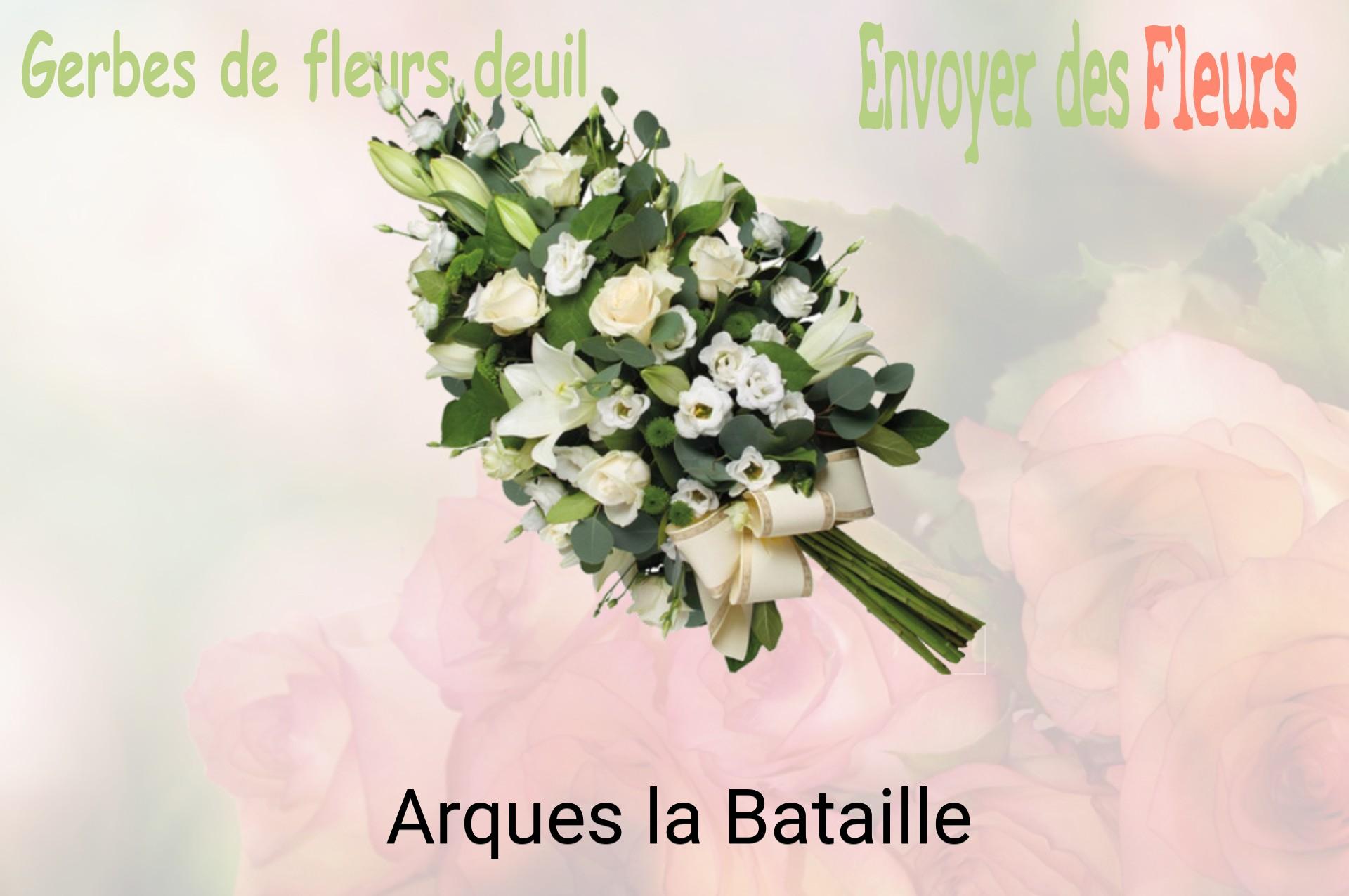 Gerbe de fleurs de deuil livrée à Arques-la-Bataille